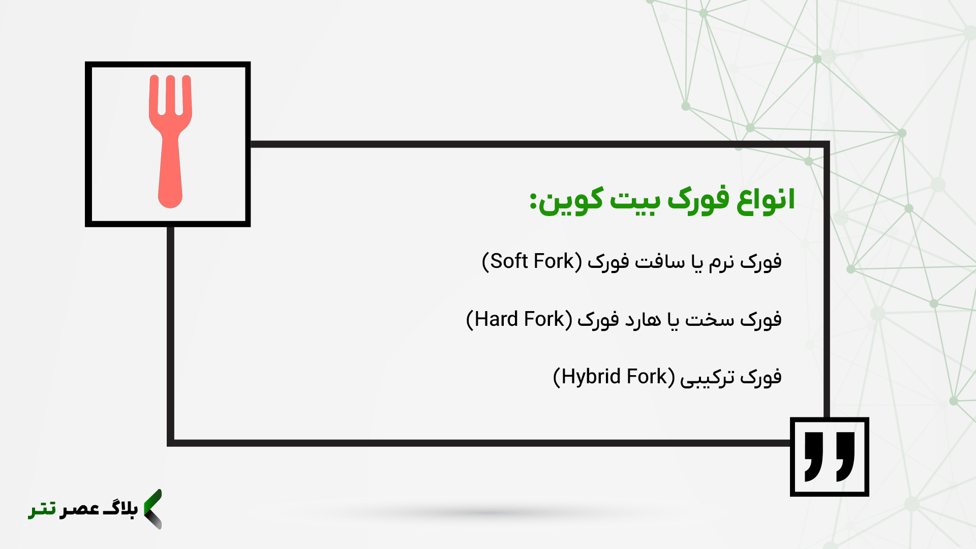 انواع فورک بیت کوین