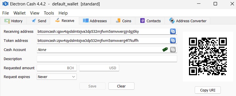 آموزش دریافت بیت کوین کش در کیف پول الکترون کش