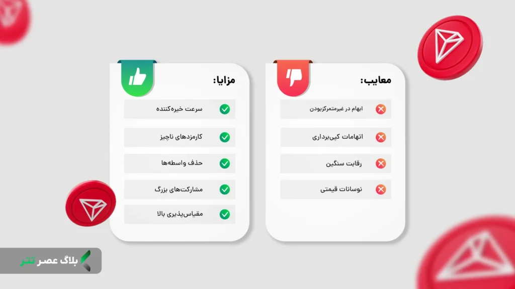 مزایا و معایب ارز دیجیتال ترون